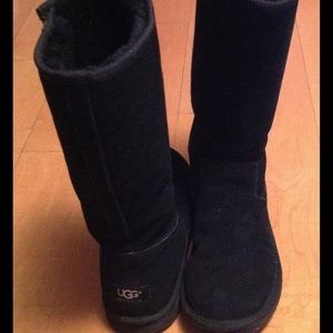 Black tall boots
